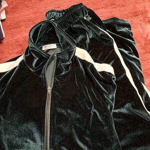 Exquline Green Velvet Tracksuit